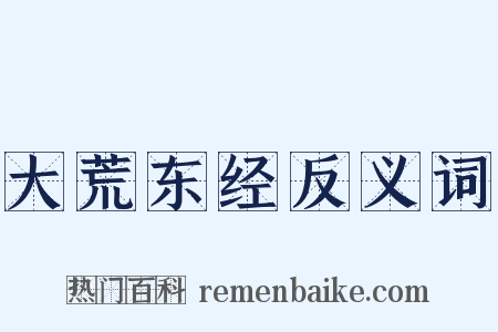 大荒东经反义词是什么意思的图片